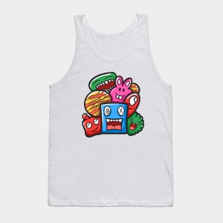 Monster Character Doodle Art Tank Top